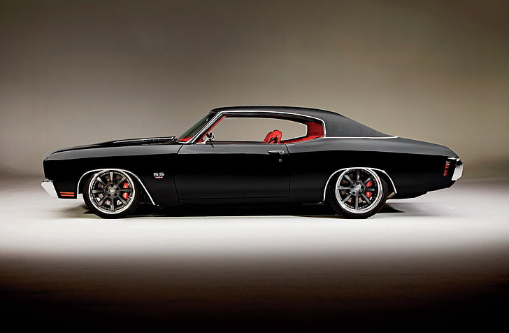 1970 Chevelle Black, retro styled, chevrolet chevelle, motor vehicle, single object Free HD Wallpaper