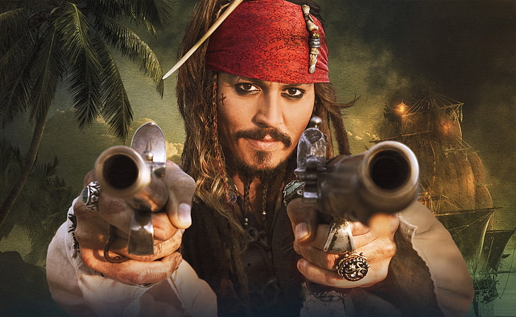 adult, holding, pirates, caribbean Free HD Wallpaper