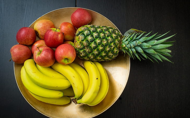 Apple Banana Plant, fresh, dish, fruits, fruit Free HD Wallpaper