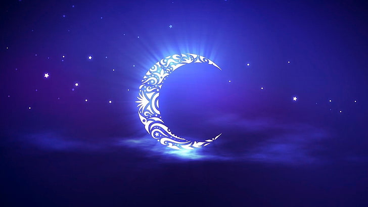 Blue Moon Meaning, islamic, islam, moon, ramadan Free HD Wallpaper