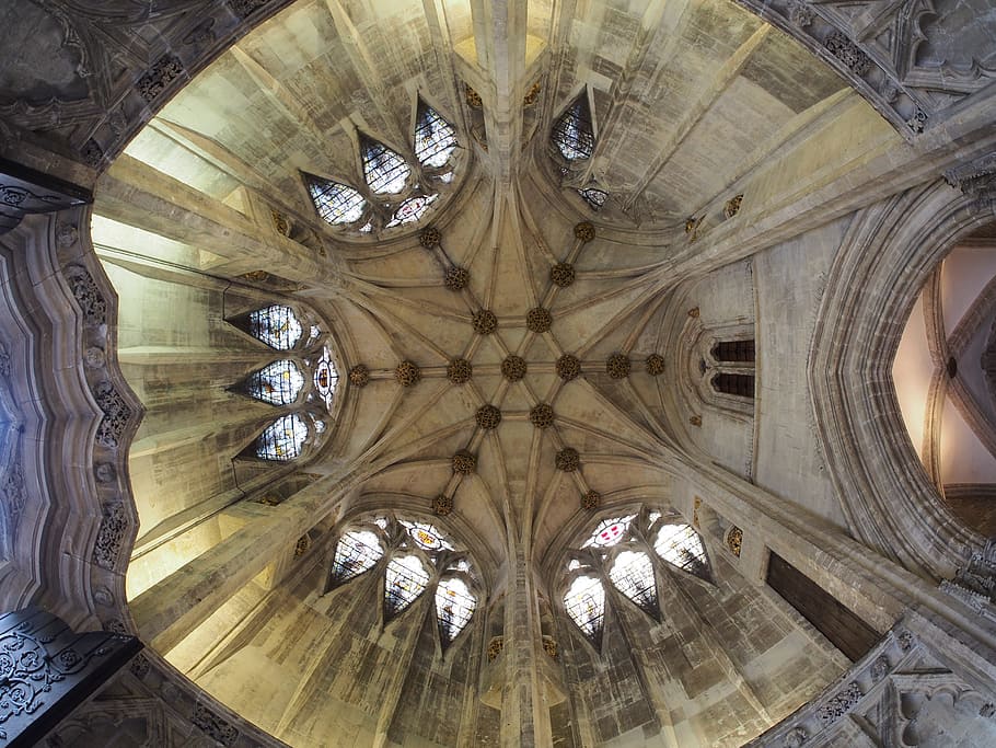 Cathedral Ceiling Room Additions, belief, radial, ornate, glass Free HD Wallpaper