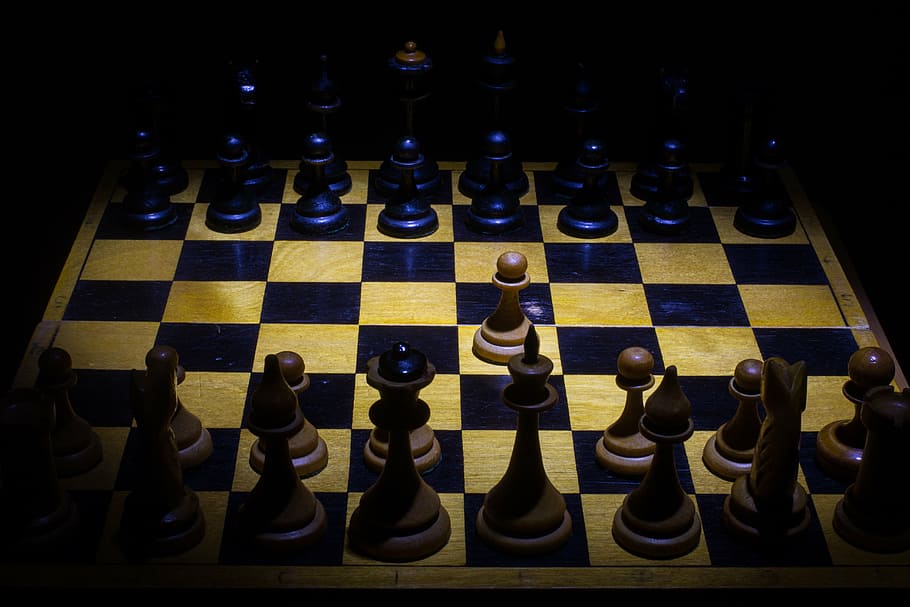 Chess Board Game Rules, mat, knight, black color, indoors Free HD Wallpaper