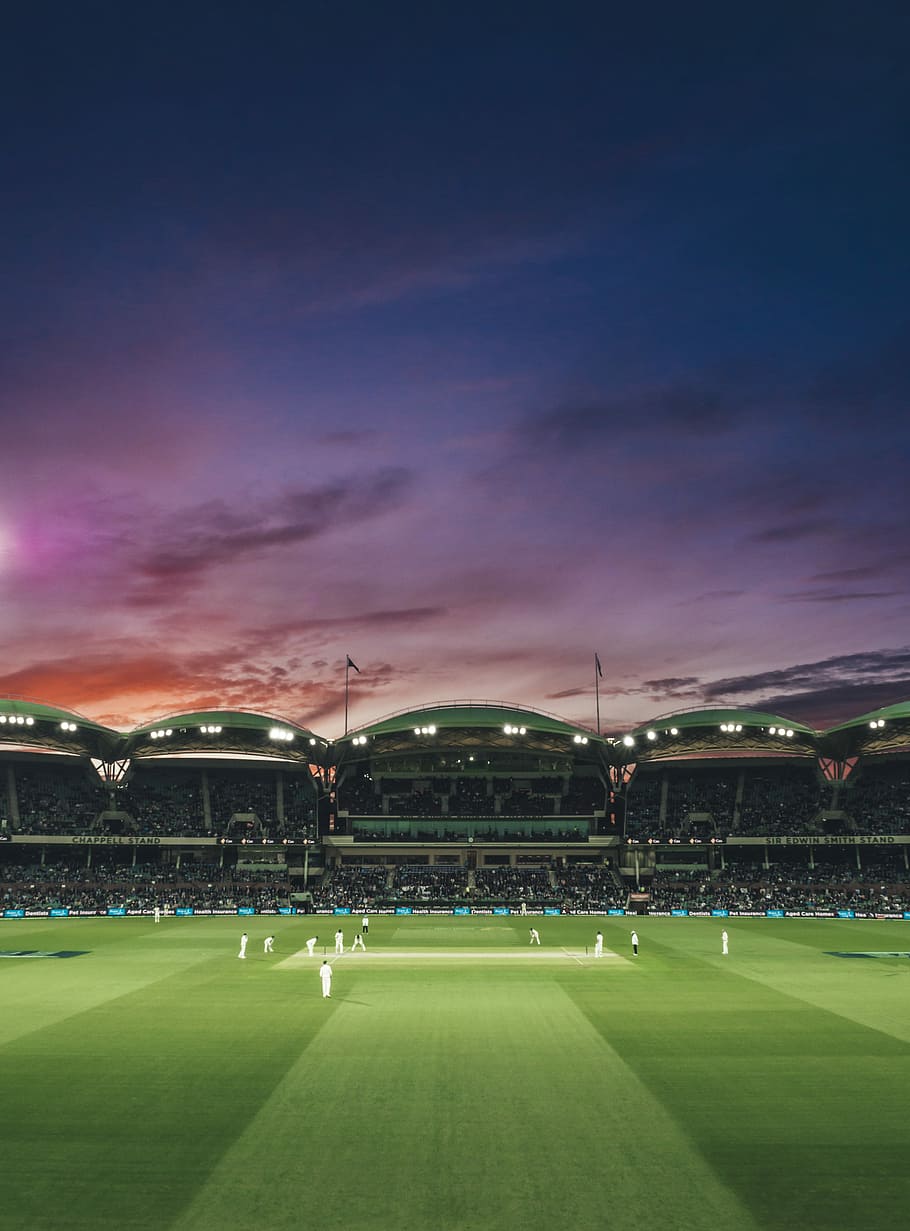 Cricket Stadium Lights, international team soccer, cloud  sky, sport, playing field Free HD Wallpaper