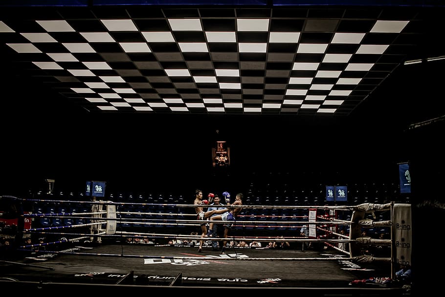 Floor Boxing Ring, city, sign, city life, ceiling Free HD Wallpaper