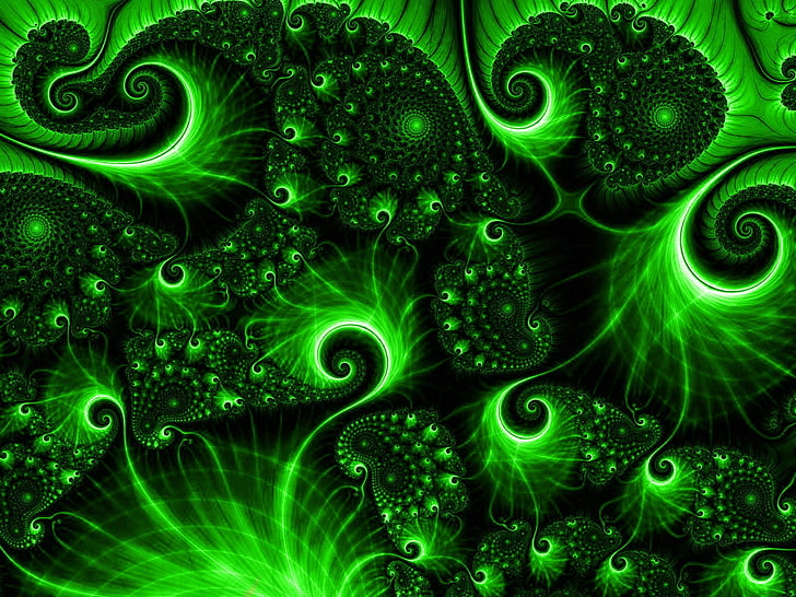 Fractal Elves, science, digital art, abstract, dark Free HD Wallpaper