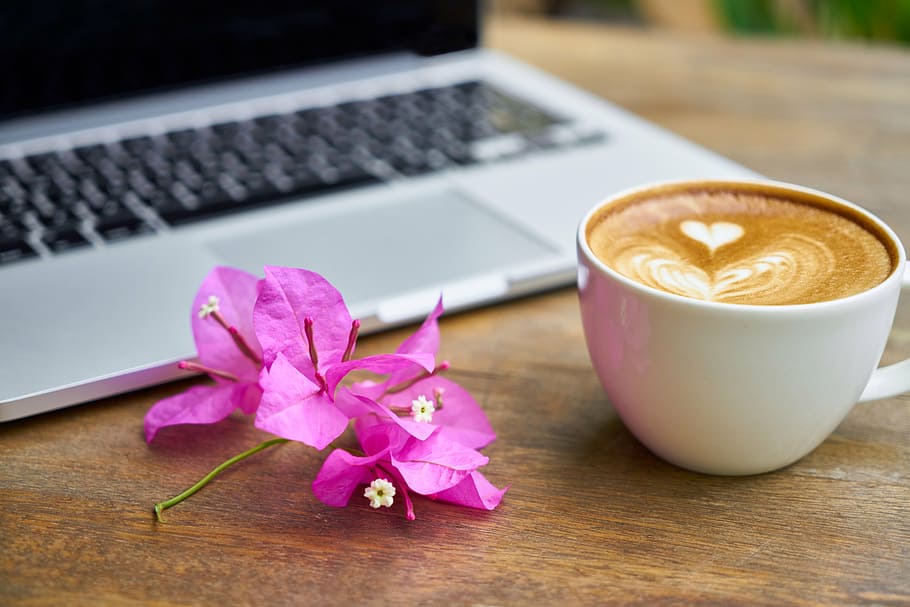 freshness, communication, latte, keyboard Free HD Wallpaper