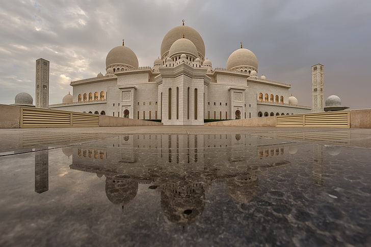 Indian Mosque, tourism, islam, religion, reflecting pool Free HD Wallpaper