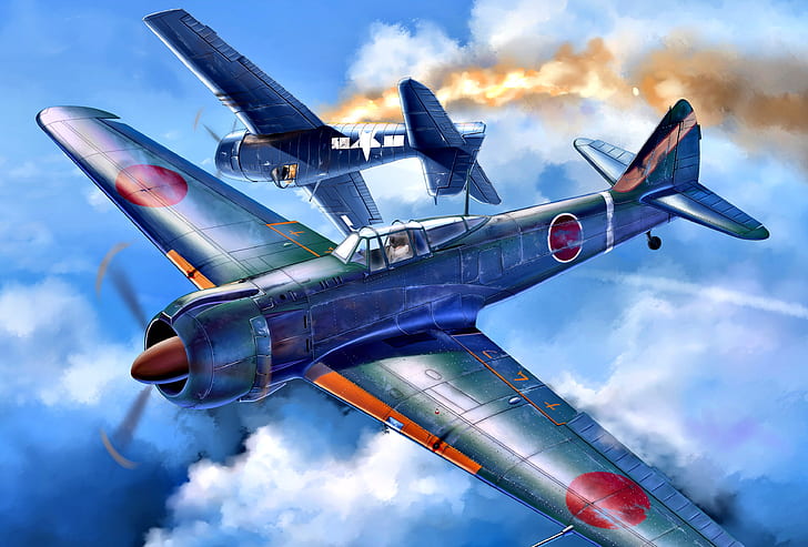 Ki-61-II, kawasaki, ijaaf, ki100, the imperial army of japan Free HD Wallpaper