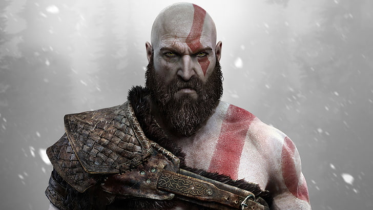 Kratos God of War Costume, army, beard, facial hair, men Free HD Wallpaper