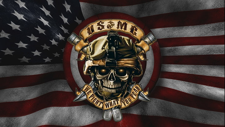 Marine Corps Emoji, marines, american, usmc, 4th of july Free HD Wallpaper