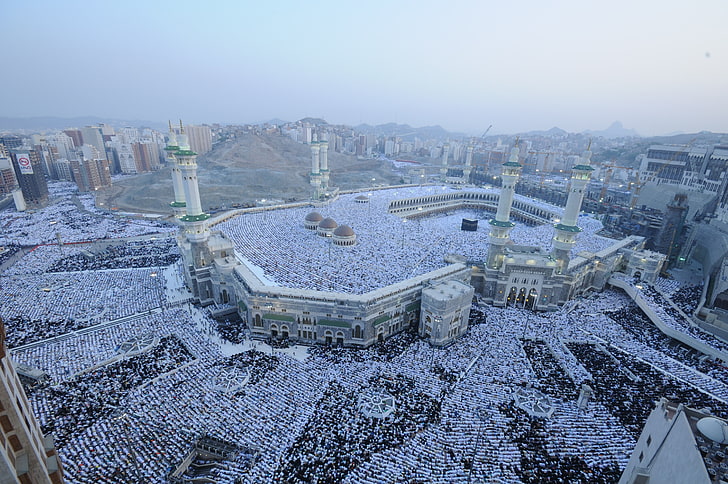 Masjid Ul Haram, city, residential district, mecca, landscape Free HD Wallpaper