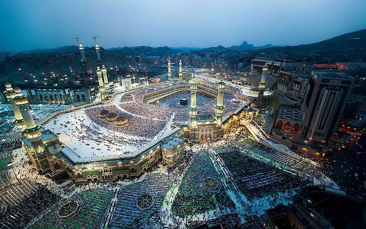 Mekka Kaaba, transportation, building exterior, sky, building