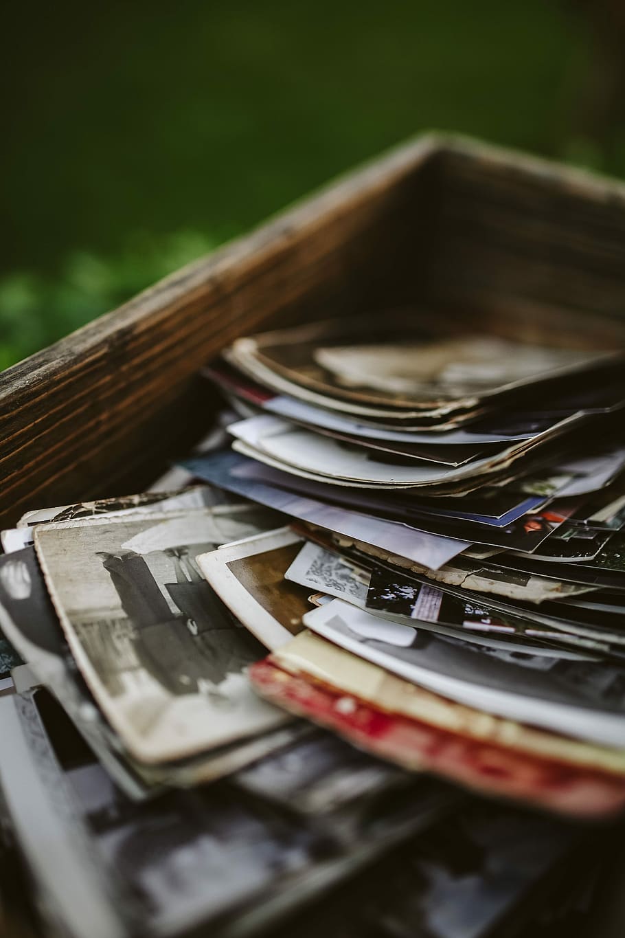 Memory Shadow Box Idea, the media, large group of objects, selective focus, paper