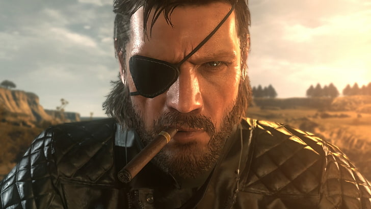 Metal Gear Solid PlayStation, looking at camera, beard, metal gear solid v the phantom pain, headshot Free HD Wallpaper