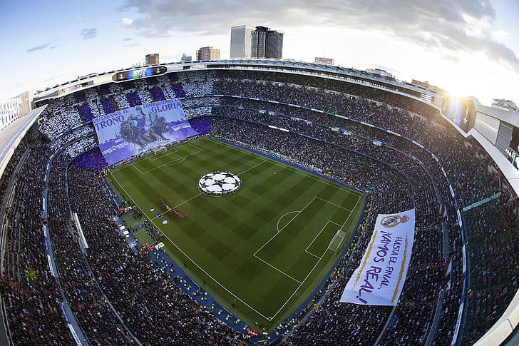 New Santiago Bernabeu, stadium, soccer clubs, crowds, champions league Free HD Wallpaper