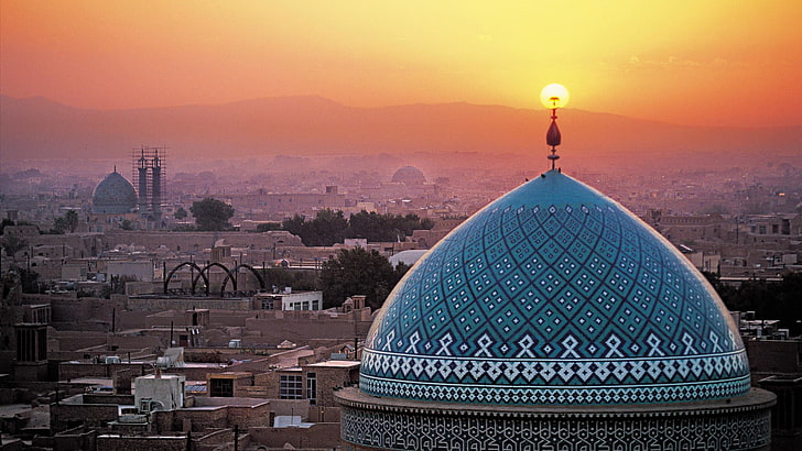 Old Iran, built structure, cupola, skyscraper, belief Free HD Wallpaper