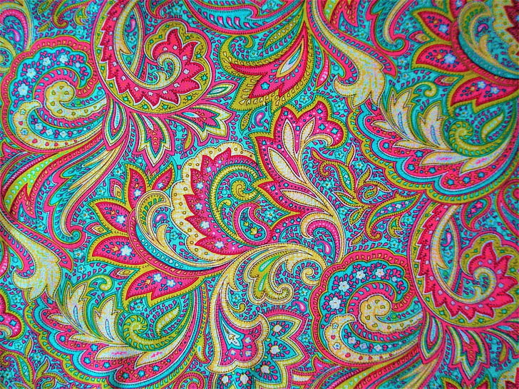 paisley, artistic, design, colorful Free HD Wallpaper