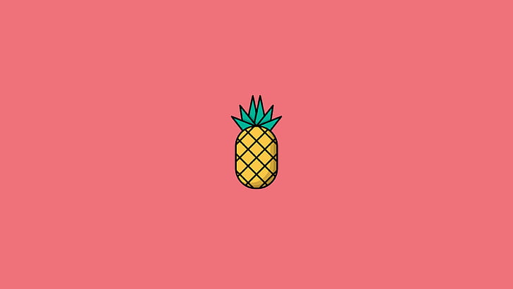 pineapple, line, small, pink Free HD Wallpaper