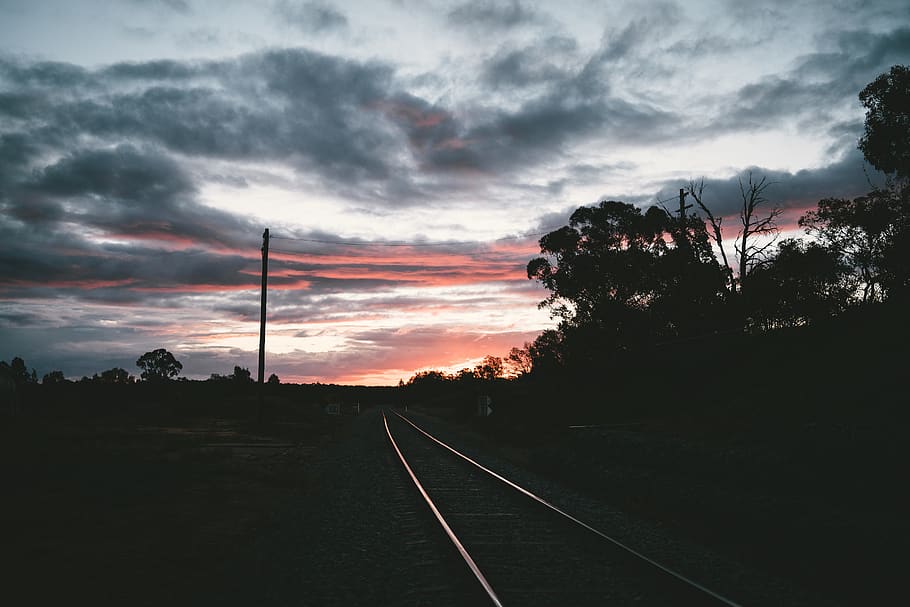 Pink Aesthetic HD, glow, tree, clouds, transportation Free HD Wallpaper