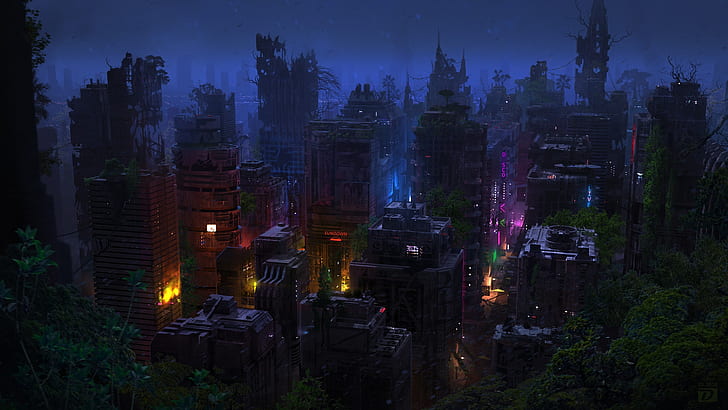 Post-Apocalyptic Artwork, city, sci fi, post apocalyptic Free HD Wallpaper