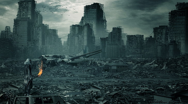 Post-Apocalyptic People, sci fi, post apocalyptic Free HD Wallpaper