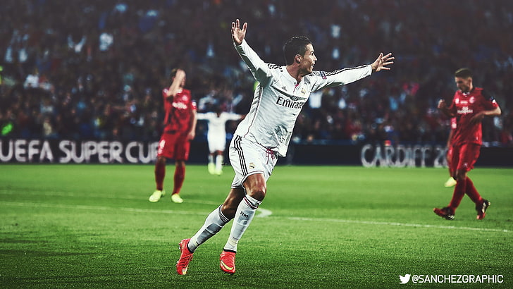 Real Madrid, motion, cristiano, soccer, athlete