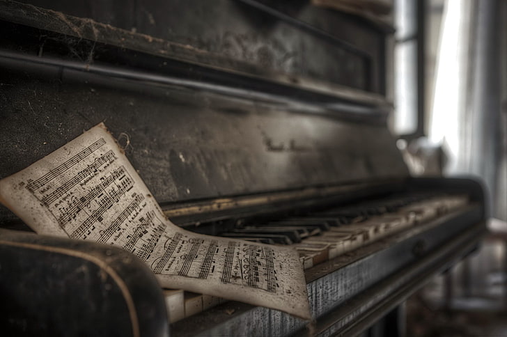 Roland Piano, no people, communication, selective focus, the past Free HD Wallpaper