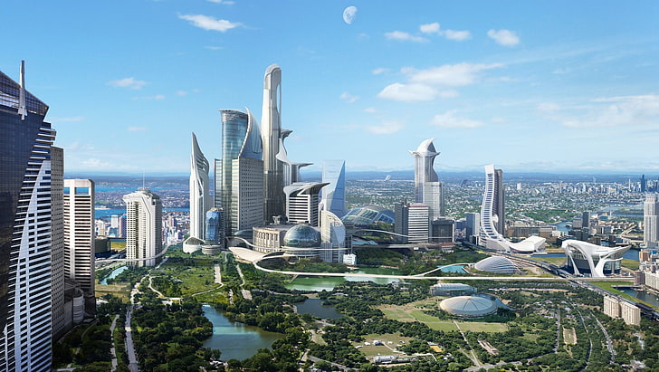 Sci-Fi Warrior Art, futuristic, sci fi, futuristic city, city