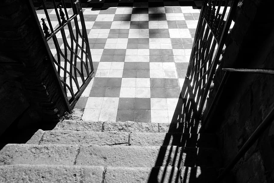 shadow, architecture, pattern, staircase Free HD Wallpaper