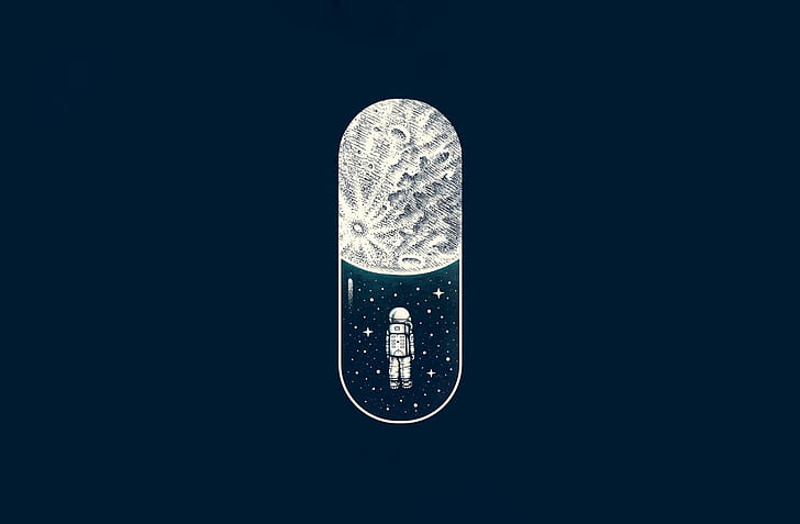 Simple Astronaut, astronaut, sci fi, minimalist Free HD Wallpaper