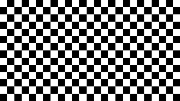 square, checkerboard, black  white, abstract Free HD Wallpaper