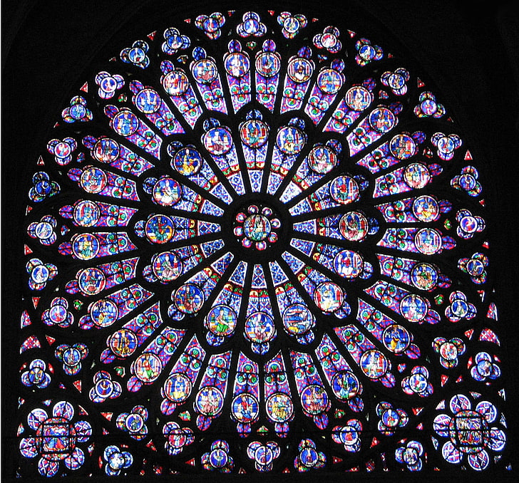 Stained Glass Window Designs, place of worship, ceiling, floral pattern, multi colored Free HD Wallpaper