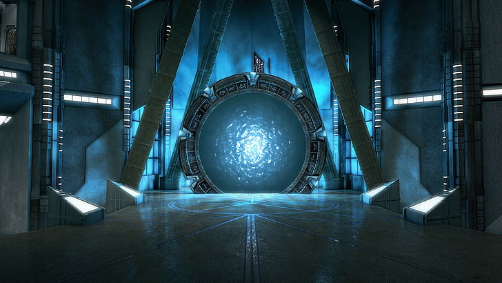 Stargate Atlantis City Layout, technology, lighting equipment, night, building Free HD Wallpaper