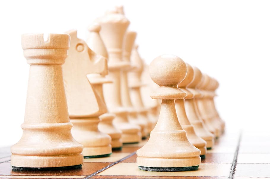 Unique King Chess Piece, black, board game, pawn  chess piece, white color Free HD Wallpaper