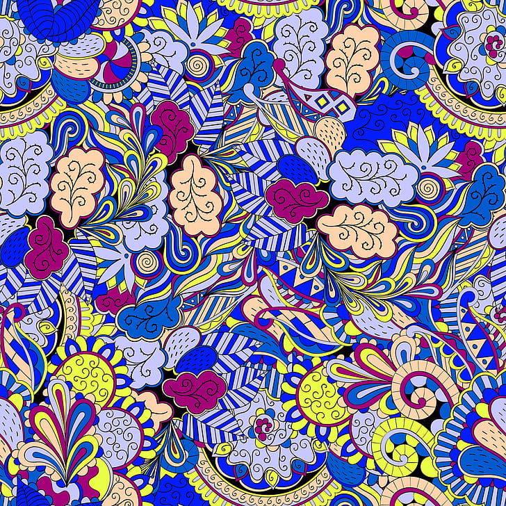 vector, paisley, background, texture Free HD Wallpaper