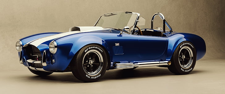 Vintage Super Cars, retro styled, auto racing, shelby cobra, indoors Free HD Wallpaper