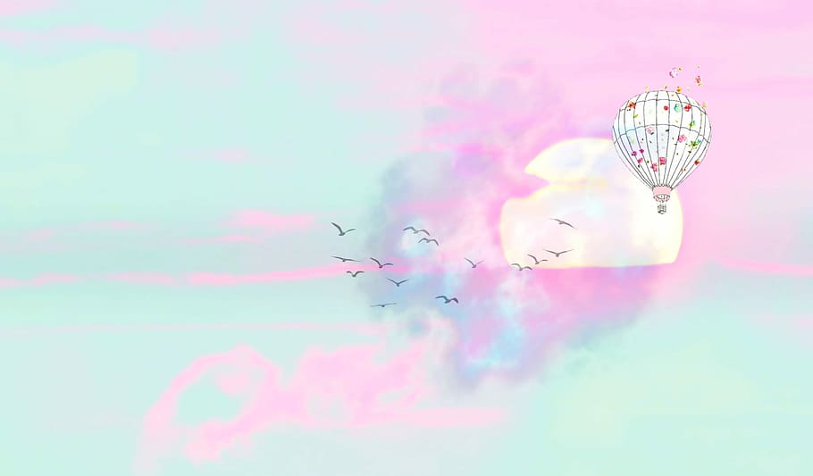 Watercolour Tutorial, background image, cloud  sky, midair, dreams Free HD Wallpaper