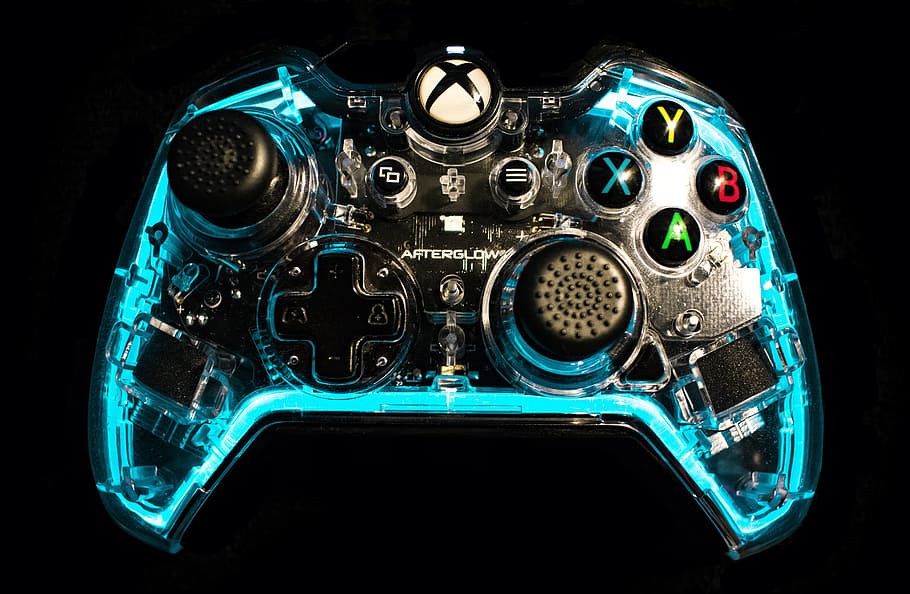 Xbox Controller, connection, glowing, futuristic, circuit board Free HD Wallpaper