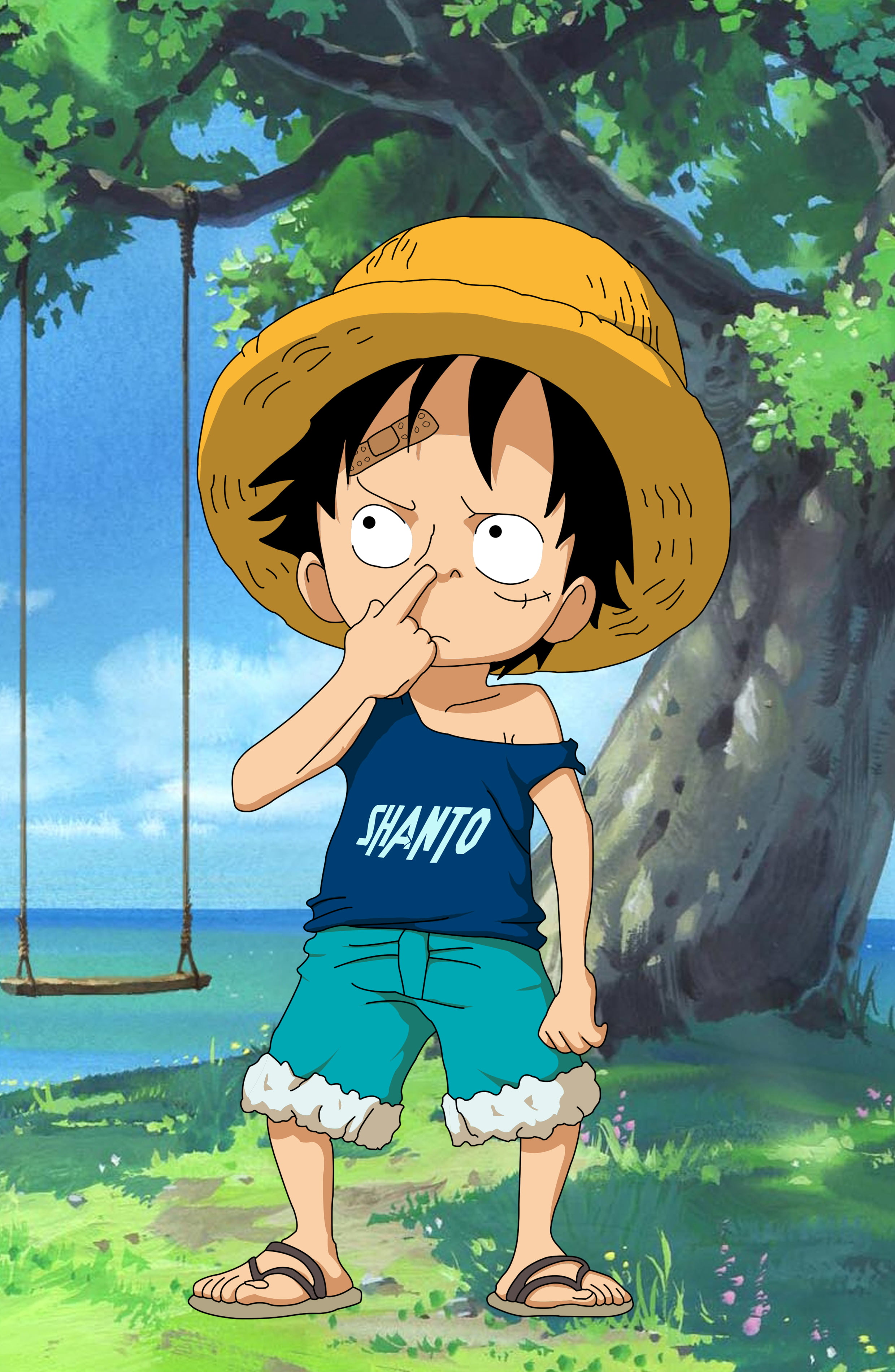 Anime, one piece, kid luffy, anime, monkey d luffy