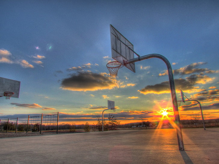 Basketball Court, court, basketball  sport, no people, transportation Free HD Wallpaper