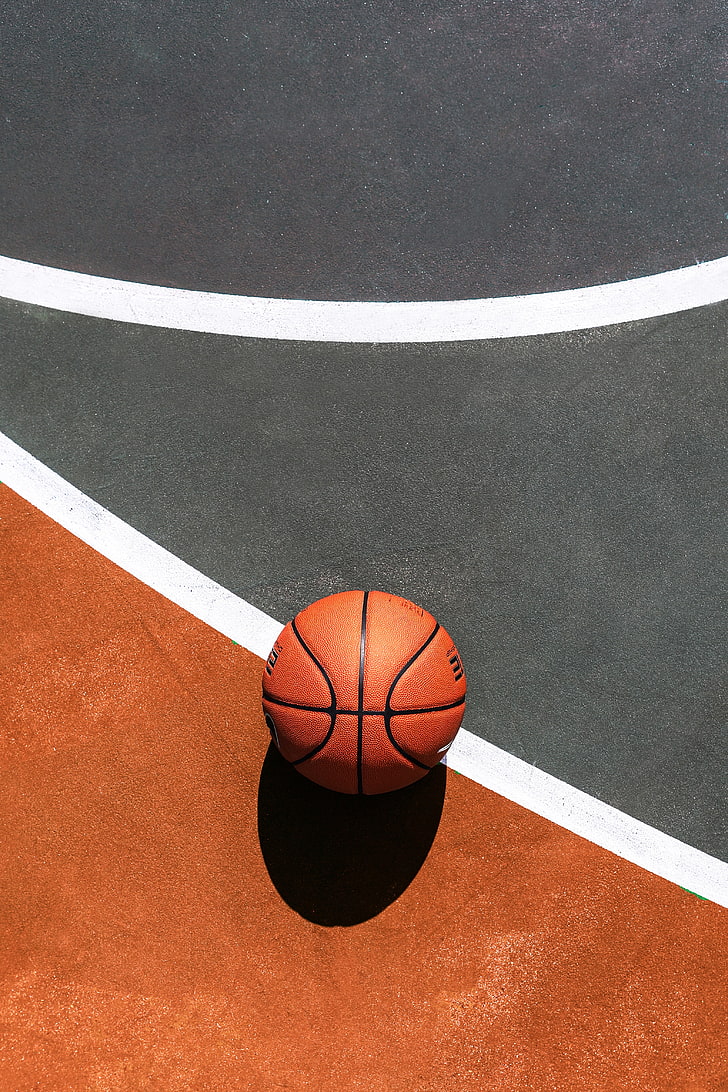 Basketball CutOut, leisure games, sports and fitness, closeup, color image Free HD Wallpaper