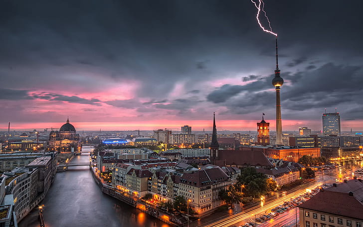 Berlin Skyscrapers, cool, berlin Free HD Wallpaper