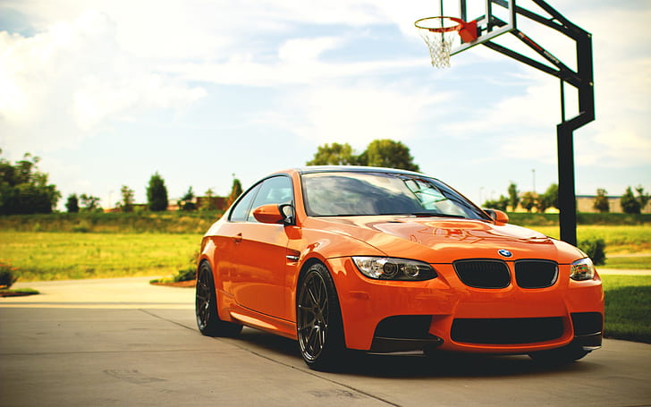 BMW X2 Orange, car, BMW, bmw, basketball Free HD Wallpaper