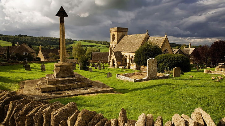 building exterior, cemetery, outdoors, england Free HD Wallpaper