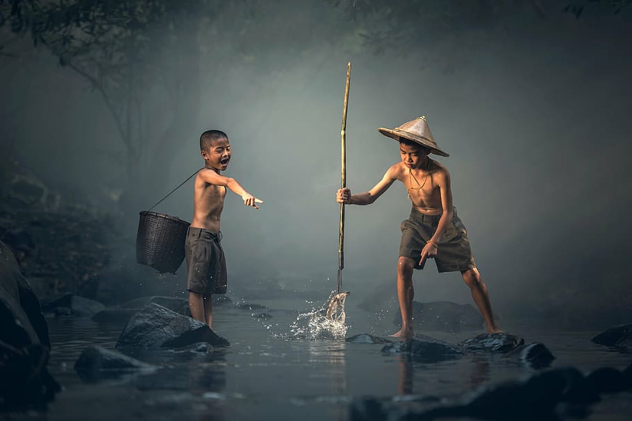 cambodia, grips, fisherman, countryside