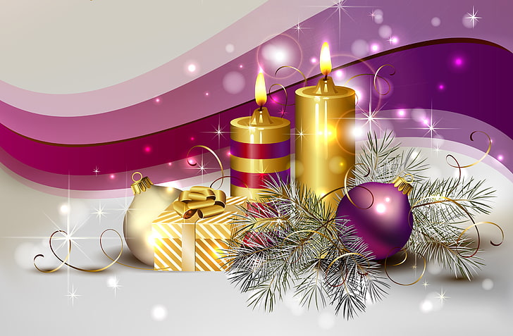 celebration, new year, christmas lights, christmas Free HD Wallpaper