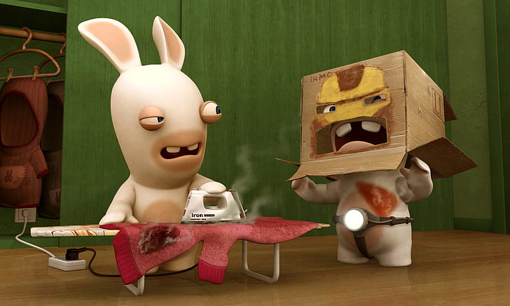 cgi, video games, raving rabbids Free HD Wallpaper