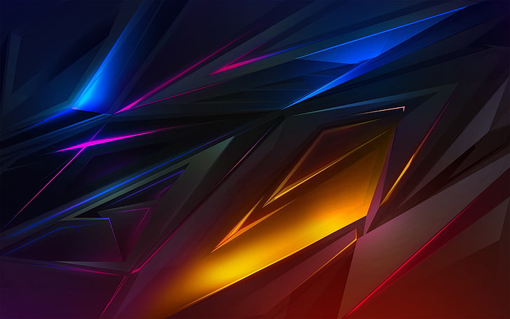 Colorful Abstract Art, red, design, motion, illuminated Free HD Wallpaper