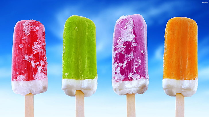 Colorful Ice Cream, ice cream, frozen dessert, candy, sweetness Free HD Wallpaper