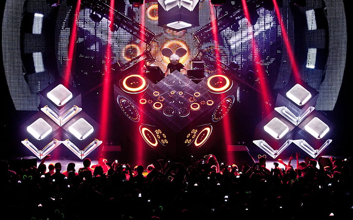 DJ Deadmau5, rave, crowd, deadmau5, deadmau Free HD Wallpaper